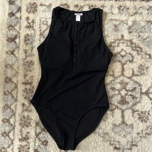 Andie Swim Malibu Ribbed High Neck Swimsuit